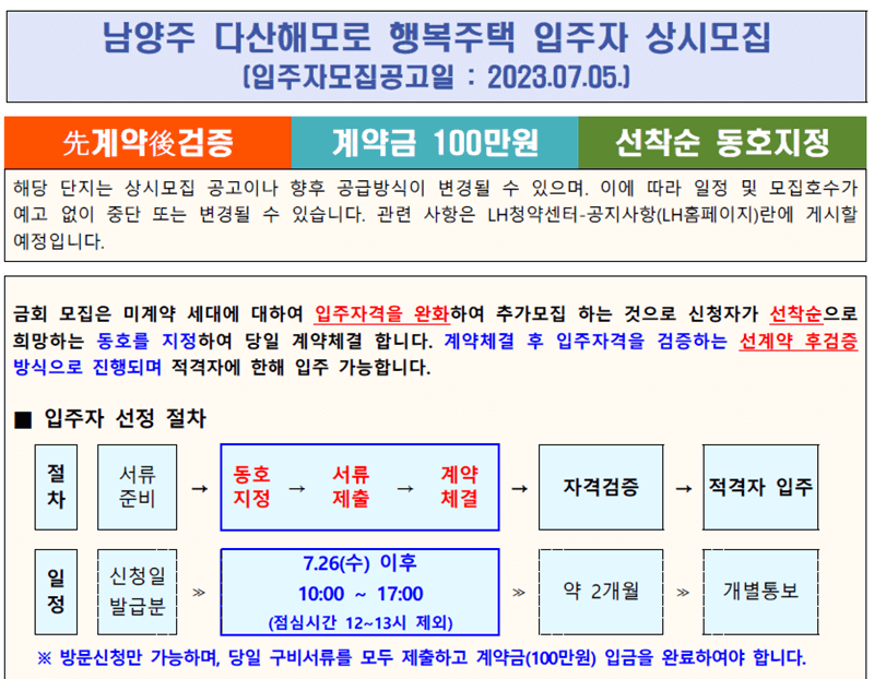 남양주-다산해모로-모집공고-내용