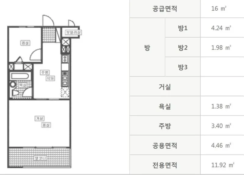 부산 금곡주공7단지 평면도