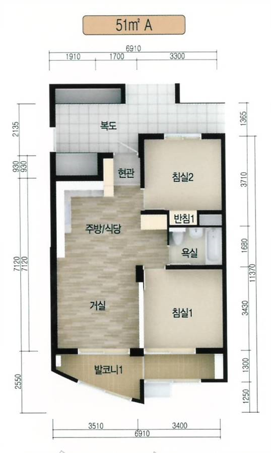 대구 태전휴먼시아1단지 평면도