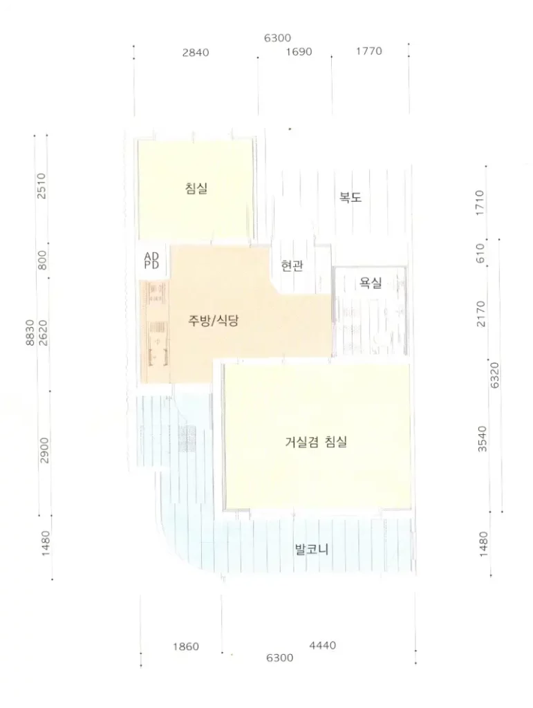 청주가경6 가경주공6단지 36B1 평면도 2
