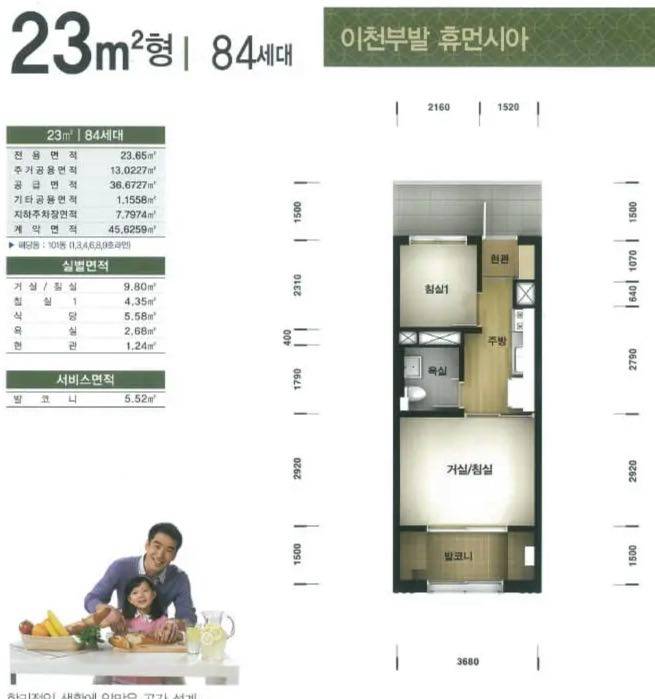 이천부발휴먼시아 평면도1