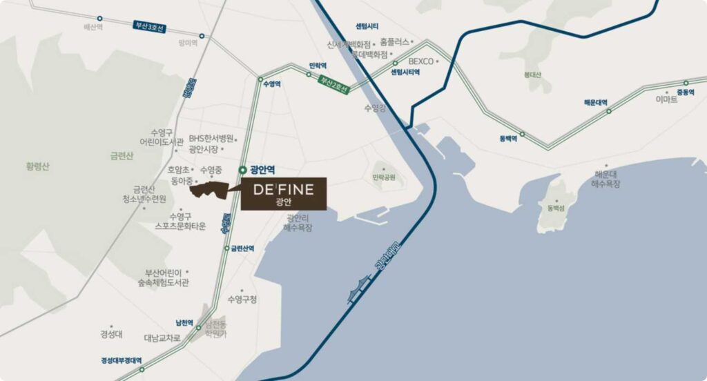 드파인 광안 지역도